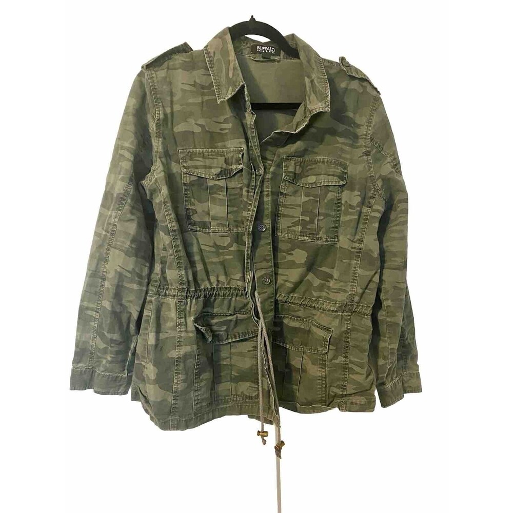Buffalo by David Bitton women’s camo button down light jacket size large